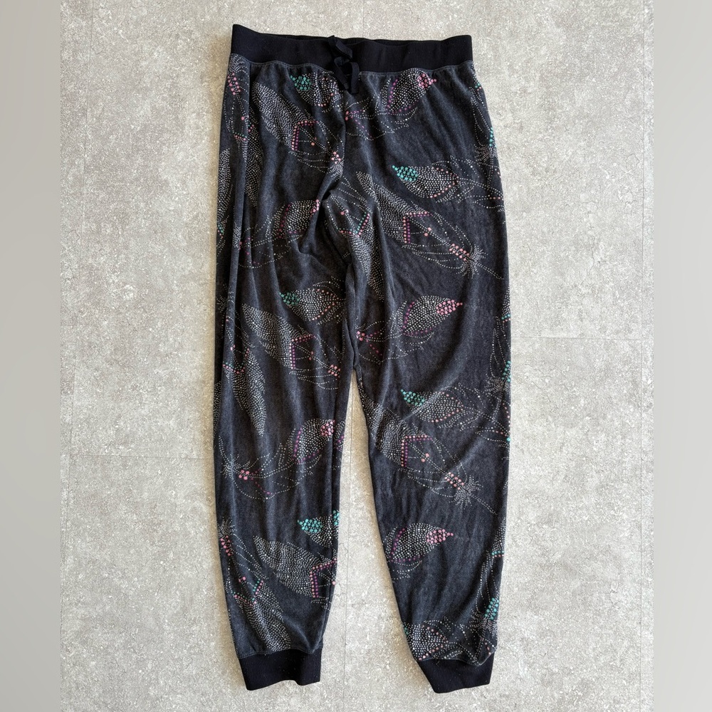 Black Patterned Joggers - Picture 2 of 5